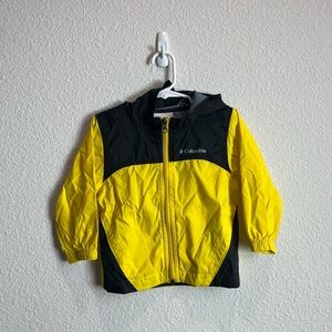Columbia boys yellow and blackk rain jacket size 2T
